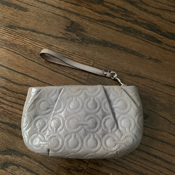 Light lilac/ grayish Coach wristlet - Picture 3 of 3